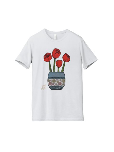 jovi t-shirt red roses