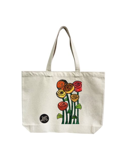 water flowers tote bag